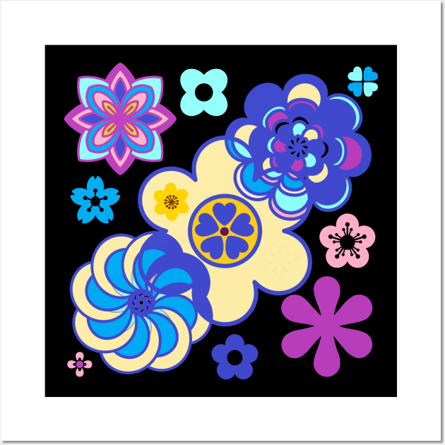 My garden full of flowers, vintage Flower patterns Wall Art by zzzozzo